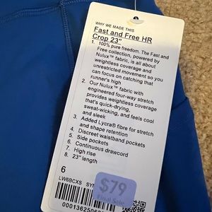 Fast and free crops lululemon royal blue